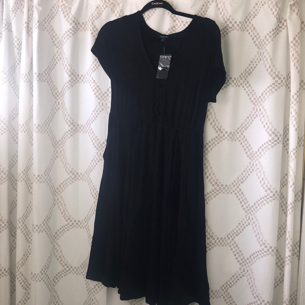TORRID BLACK BUTTON FRONT JERSEY SKATER DRESS